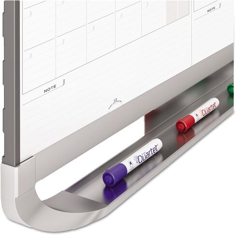 Quartet Prestige 2 Sliding Three Month Calendar Board, 3 x 2 Feet, Total Erase Surface (CMP32P2),Graphite, White in Saudi Arabia
