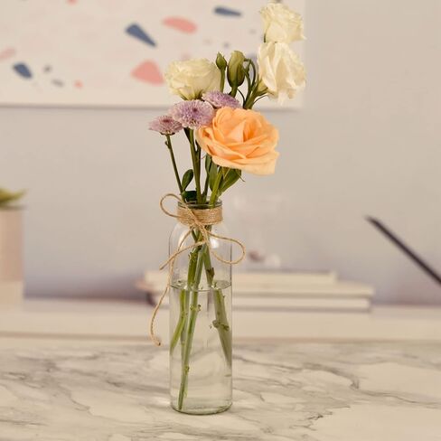 Bud Vases Set of 10,Small Glass Vase for Flowers,Bud Vases in Bulk,Clear Glass Vases for Centerpieces,Mini Vase Set for Flowers Wedding Decorations (Clear, 10) in Saudi Arabia