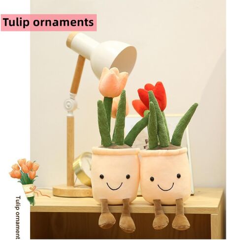 XZJMY 1Pack Succulents Plush Toy,Potted Plant Stuffed Plush Pillow Decoration,Cute Plants Plush Toy, Plush Toy Gift for Kids Girls (Khaki,Succulents) in Saudi Arabia