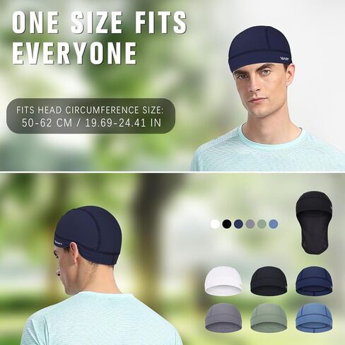 Skull Caps for Men Helmet Liner Cycling Cap Women Sweat Wicking Cap Running Hats Soft Breathable Skull Cap Sports Hat in Kuwait