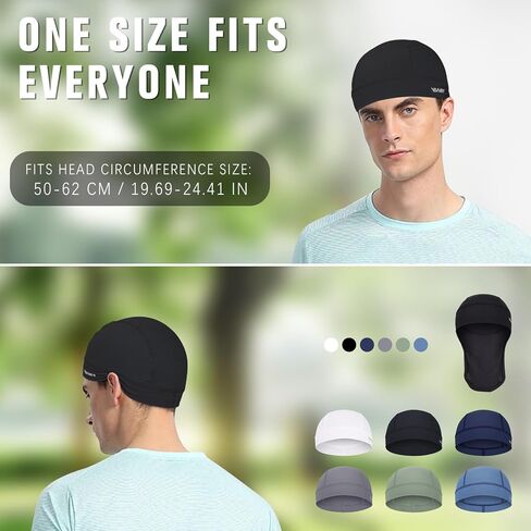 Skull Caps for Men Helmet Liner Cycling Cap Women Sweat Wicking Cap Running Hats Soft Breathable Skull Cap Sports Hat in Kuwait