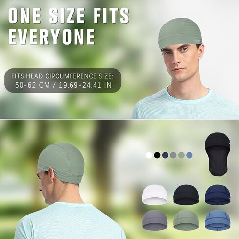 Skull Caps for Men Helmet Liner Cycling Cap Women Sweat Wicking Cap Running Hats Soft Breathable Skull Cap Sports Hat in Kuwait