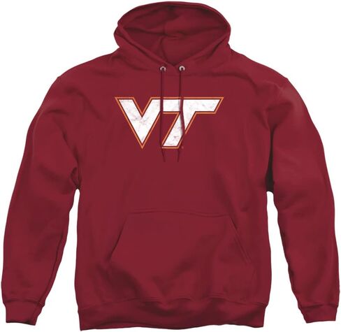 Virginia Tech Official Distressed Primary Logo Unisex Adult Pull-Over Hoodie in Saudi Arabia