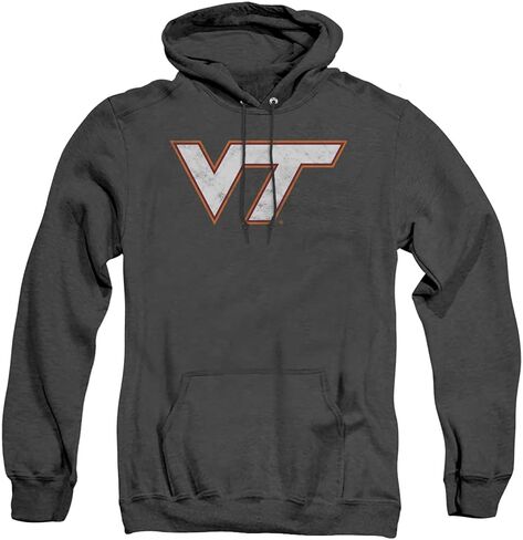 Virginia Tech Official Distressed Primary Logo Unisex Adult Pull-Over Hoodie in Saudi Arabia