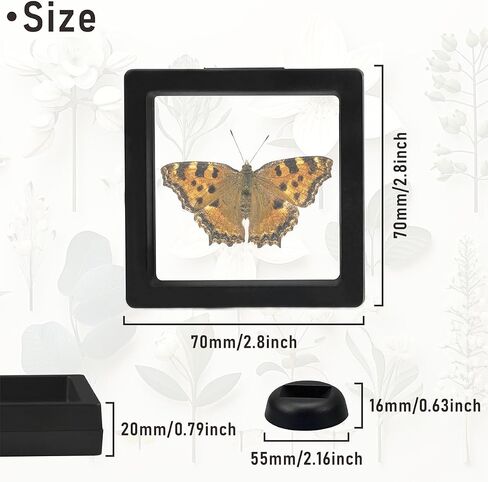 Black 3D Floating Frame , 4.3 x 4.3 x 0.8 inch Coin Display Case with Base , 3D Floating Jewelry Frame Display Holder Stands for Challenge Coins AA Medallions Specimen Jewelry (20 Pack) in Saudi Arabia