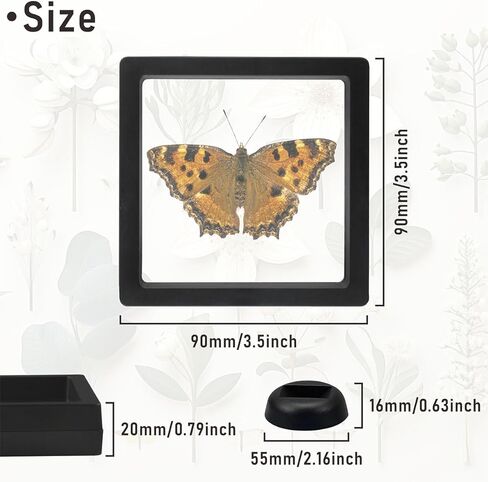 Black 3D Floating Frame , 4.3 x 4.3 x 0.8 inch Coin Display Case with Base , 3D Floating Jewelry Frame Display Holder Stands for Challenge Coins AA Medallions Specimen Jewelry (20 Pack) in Kuwait