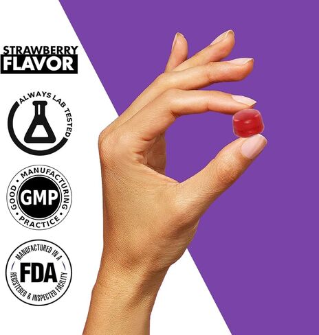 الميلاتونين 3 ملغ من مضغ النوم للبالغين مع 1 ملغ من المغنيسيوم | علكات نباتية نائمة طبيعية 100% قابلة للمضغ (نكهة الفراولة - 30 علكة) مصنوعة في الولايات المتحدة الأمريكية in Kuwait