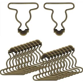 20Pcs Bronze Color Overall Buckles Replacement, 1.5 Inches Dungaree Suspender Clips Metal Suspender Buckles Overall Buckles for Rompers Pants Bib Sewing Accessories,Fasteners,Buckles
