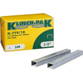 K-779/10, 3/8" Leg x 1/2" Wide Plier Staples, 5000 Per Package