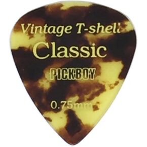 Pickboy Vintage Pick, Tortoise-Shell, Cellulose, 0.75mm, 10 picks