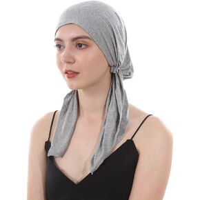 Women's Beanie Soft Lycra Modal Cotton Turbans Chemo Caps Pre Tied Bandana Solid Color Hat