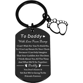 First Time Dad Gifts Expectant Dad Gifts for new Dads, First Fathers Day Keychain Gifts for New Dad, Gifts for First Time Dad New Dad to Be Gifts from Wife Father to Be Gifts Birthday Baby Shower