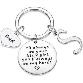 Father's Day Gifts from Daughter, 26 Letter Dad keychain Best Dad Gifts from Daughter