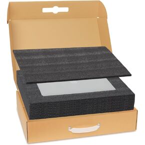 Laptop Shipping Box, Secure Laptop Box for Shipping with Foam, Cardboard Mailer Box for up to 16 Inch Laptop Packing