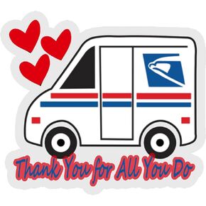 MOPP Mailbox Decals, Thank You Mailbox Vinyl Decal, Mailbox Sticker Idea, Thank You Mailman Decal, Laptop Sticker, Bumper Sticker, Best Friend Gift (3 inch), Red, Blue, Black, 3×3inch