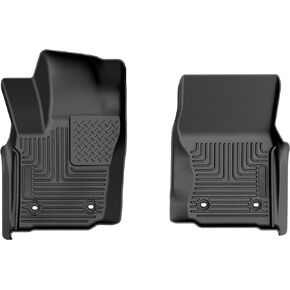 Husky Liners Weatherbeater Floor Mats | Fits 2024 Toyota Tacoma, Double Cab & Access Cab (Automatic Transmission) | Front Row, 2-pc Black - 13921
