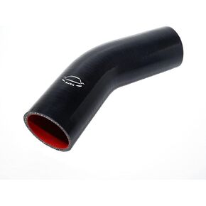 LTI Universal 4-Ply Reinforced High Performance Inner Diameter 2.5" 45 Degree Elbow Silicone Hose Coupler 63mm (2.5" BLACK)