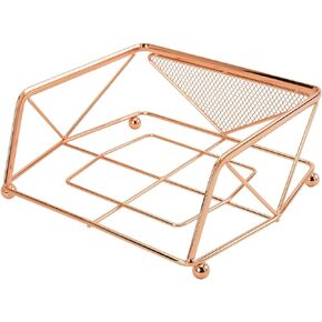 Kitchen Details Geode Free Standing Napkin Holder | Dimensions: 8. 25"x 7"x 3. 25" | Geometric Design | Freestanding | Rust Resistant | Kitchen Accessories | Chrome, large