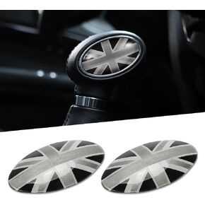 TOMALL Car Gear Shift Knob Cover Compatible with Mini Cooper/Cooper S Clubman F54 F56 Hardtop F55 Hardtop 4-Door Convertible F57 Auto Shift Gear Cover Car Knob Gear Stick Protector for Car (Gold Flag)