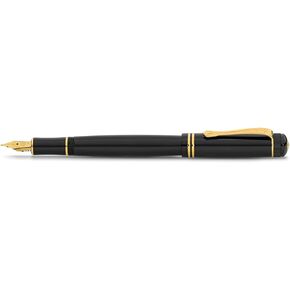 Kaweco DIA2 Fountain Pen Chrome I Premium Resin Fountain Pen for Ink Cartridges I Fountain Pen with Chrome Details I Nostalgic Fountain Pen 16 cm I Nib: M (Medium)