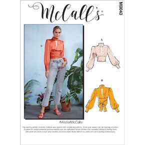 McCall's Pattern Misses' Tops, a5 (6-8-10-12-14), Various