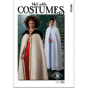 McCall's Misses' Unlined Capelet and Cape Costume Sewing Pattern Kit, Design Code M8428, Sizes XS-S-M-L-XL, Multicolor