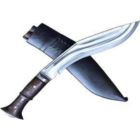 GK&CO. Kukri House Genuine Kukri/khukuri - Authentic 12" 3 Chirra (3 Fuller) The Beast, Full Tang Wooden Handle, Black Leather Sheath Khukuri- Handmade in Nepal Imported