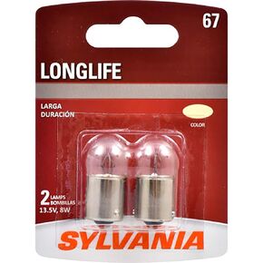 SYLVANIA 67 Long Life Miniature Bulb, (Contains 2 Bulbs)