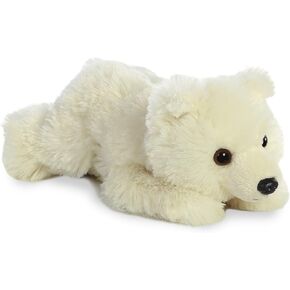 Aurora® Adorable Mini Flopsie™ Polar Bear Stuffed Animal - Playful Ease - Timeless Companions - White 8 Inches