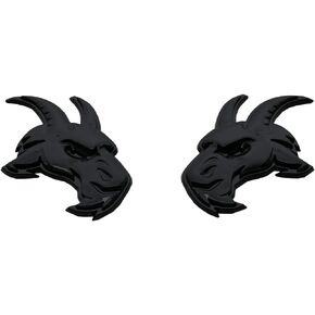 Pair Custom Head Emblems 3D Badges Replacement for TRX Ram 1500 Fender Badge Hellcat (Black)