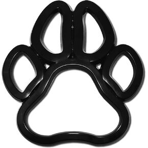 Automotive Grade Acrylic Black Glossy Paw Print Auto Emblem