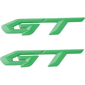 2 Packs GT Metal Emblem Car Side Badge 3D Aluminum Alloy Sticker for Decoration Suitable for Cars Trucks SUVs (Black)