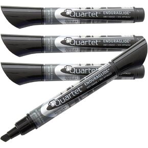 Quartet Dry Erase Markers, Whiteboard Markers, Chisel Tip, Bold Color, EnduraGlide, White Board Dry Erase Pens, Assorted Colors, 12 Pack (5001-20MA)