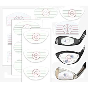 Golf Club Driver Impact Tape Labels Standard Universal Iron Golf Training Impact Sticker 180 Pcs Golf Impact Tape Labels for Swing Training Irons Putters and Woods
