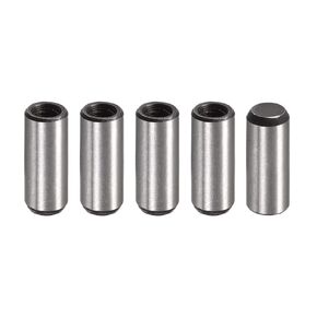 uxcell M6 Internal Thread Dowel Pin 5pcs 10x20mm Chamfering Flat Carbon Steel Cylindrical Pin Bed Bookshelf Metal Devices Industrial Pins