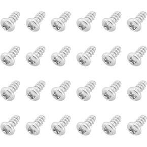 24Pcs Desktop Case Screws A500 / A600 / A1200 304 Stainless Steel Screws M3 x 6mm Compatible with Commodore Amiga 500 600 1200 Silver