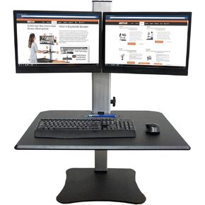 Victor DC350A Manual Dual Monitor Height Adjustable Sit-Stand Standing Desk Converter