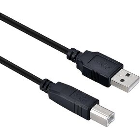 Midi Controller Cable USB 2.0 Type-A to Type-B Printer Cable Cord for Audio Interface, Yamaha Casio Digital Piano, Midi Keyboard, USB Microphone, Mixer, Speaker, Monitor, Instrument, for Laptop Mac PC