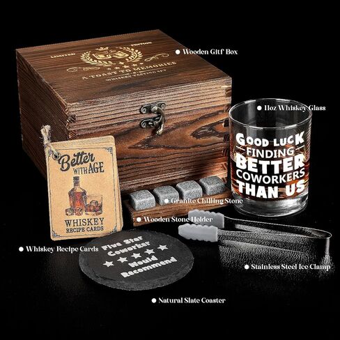 21st Birthday Gifts for Men - Vintage 2003 Whiskey Glass Set, 21 Years Old Anniversary Ideas for Him, Dad, Husband, Include Wood Box, Recipe, Stones, Coaster, Stone Holder, Clamp in Saudi Arabia