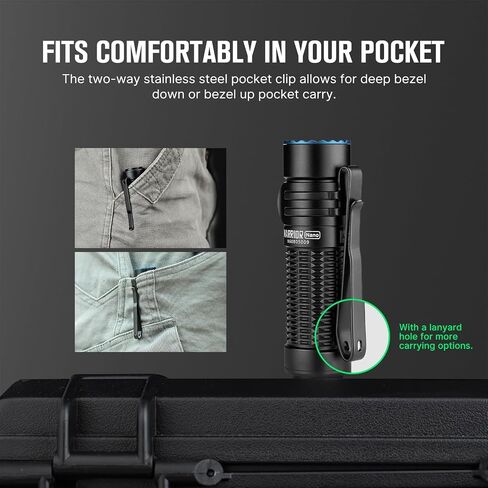 OLIGHT Warrior Nano Tactical Flashlight, 1200 Lumens Rechargeable LED Light with MCC Charger, Dual Switches EDC Flashlight for Emergency, Outdoors and Camping (Red) in Saudi Arabia
