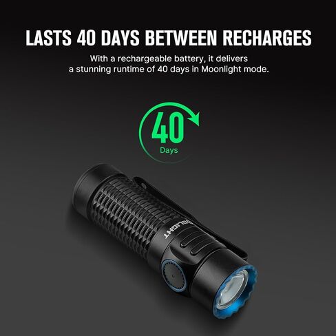 OLIGHT Warrior Nano Tactical Flashlight, 1200 Lumens Rechargeable LED Light with MCC Charger, Dual Switches EDC Flashlight for Emergency, Outdoors and Camping (Red) in Saudi Arabia
