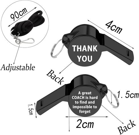 FAADBUK Coach Whistles Two Sides A Great Coach is Hard to Find and Impossible to Forget Whistles with Lanyard Thank You Gifts for Coaches Referees Officials in Saudi Arabia