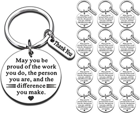 6/12/24 Pieces Thank You Gifts Appreciation Keychain for Women Men Coworker Employee Nurse Teacher volunteer in Saudi Arabia