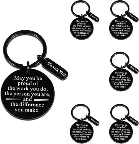 6/12/24 Pieces Thank You Gifts Appreciation Keychain for Women Men Coworker Employee Nurse Teacher volunteer in Saudi Arabia