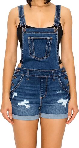 WAX JEAN Women's Denim Overall Shorts in Saudi Arabia