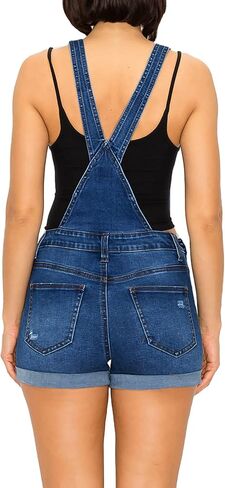 WAX JEAN Women's Denim Overall Shorts in Saudi Arabia