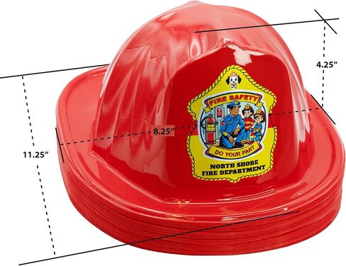 Kenco Kids Customizable Plastic Firefighter Hats -Choose your style, add your name or department in Kuwait