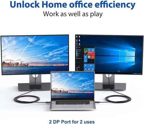 كابل DisplayPort بطول 6 أقدام، سلك 4K DisplayPort DP 1.2 بطول 6 أقدام [4K@60 هرتز، 2K@165 هرتز/144 هرتز] متوافق مع شاشة ألعاب الكمبيوتر المحمول والتلفزيون in Kuwait