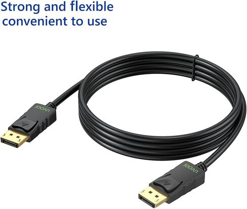 كابل DisplayPort بطول 6 أقدام، سلك 4K DisplayPort DP 1.2 بطول 6 أقدام [4K@60 هرتز، 2K@165 هرتز/144 هرتز] متوافق مع شاشة ألعاب الكمبيوتر المحمول والتلفزيون in Kuwait