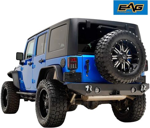 مصد LED خلفي من EAG مع حامل إطارات مع وصلة مناسبة لـ 07-18 Wrangler JK in Kuwait
